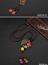 Chinese Aesthetic Ethnic Style Chain Women's Retro Hand-woven Chinese Style Ceramic Necklace Pendant