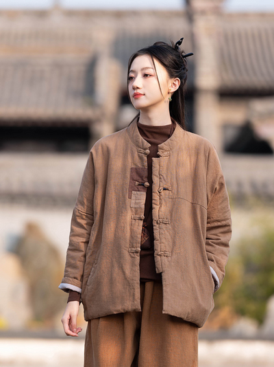 Women's Vintage Comfort and Style Disc Button Coat