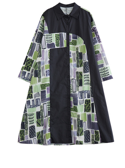 Women's Comfortable  Mid-Length Printed A-line Dress