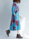 Women's Modern Fashional Printed Flower A-Line Dress