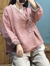 Women'Printed Slanted Coat