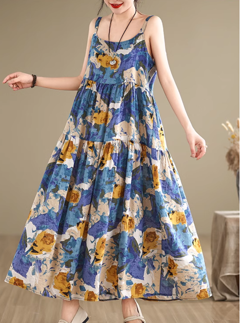 Women's Sunny-Day Style Printed A-Line Dress