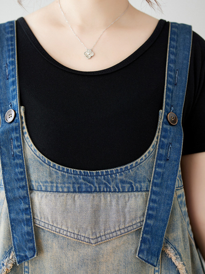 Women's Everyday Wear Wide Leg Bib's  Dungarees