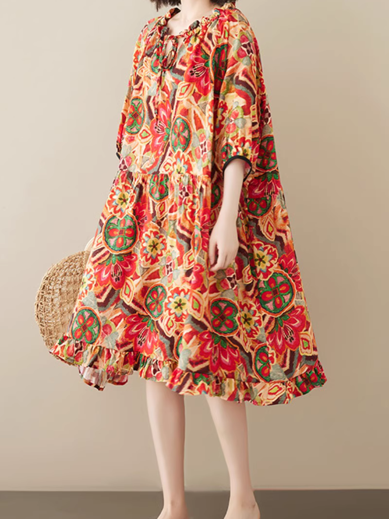 In My Heart Women's bat Sleeve Midi Dress