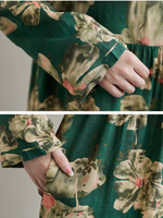 Women's Loong Sleeves Smock Dress