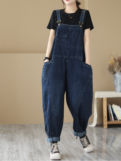 Women's High Waist Bib overalls