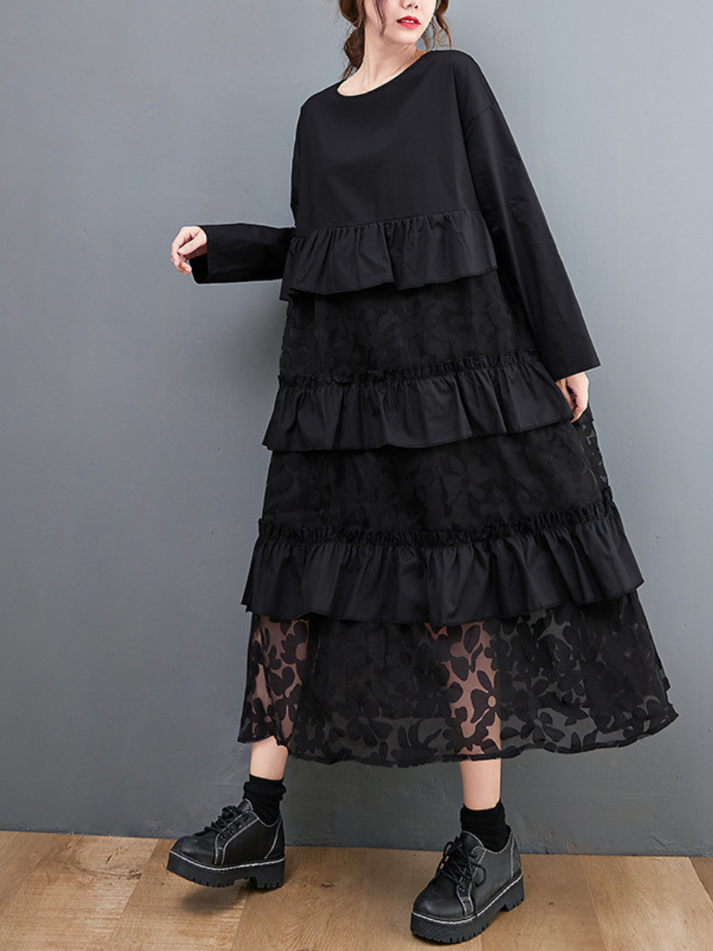 Women's Every Body Floral Mesh Skirt A-Line Dress