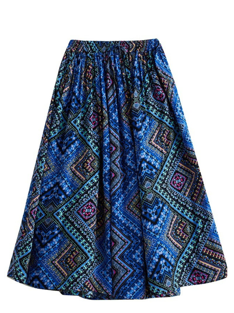 Women's Comfort Spring and Summer Elastic Waist Skirt Bottom