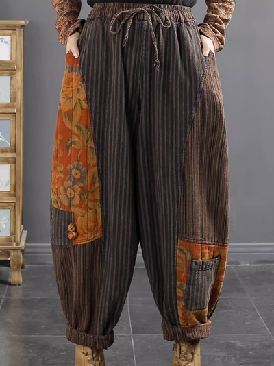 Women's Comfortable Retro High-Waisted Printed Bottom
