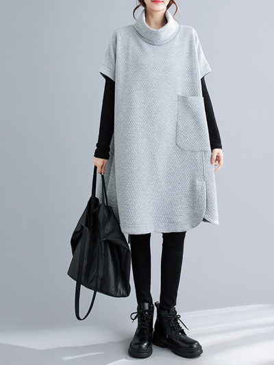 Women's Gray Mid-Length A-Line Dress