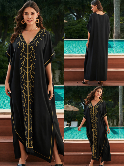 Women's Confidence With Every Wear Long Kaftan Dress