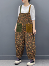 Women's Various Styles Printed Large Size Dungarees
