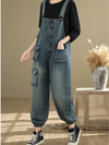Women New Artical Three-Dimensional Pocket  Dungarees
