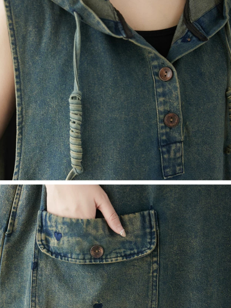 Weekend Freedom Denim Dress — Effortless, Relaxed Silhouette with Handy Pockets