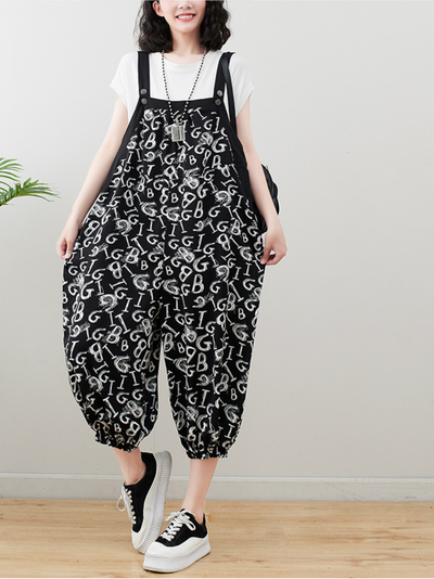 Women's Cotton Baggy Dungarees