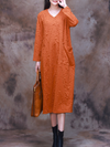 Women's orange Midi Dress