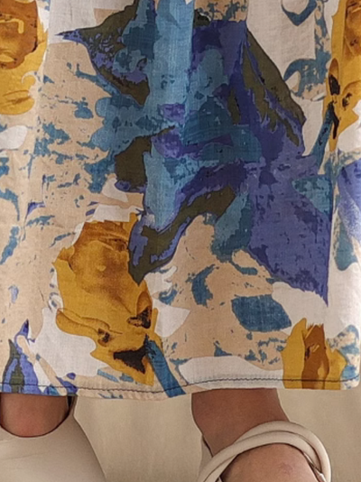 Women's Sunny-Day Style Printed A-Line Dress