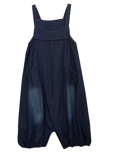 Women's  Relaxed Fit Wide Leg Bib Dungarees