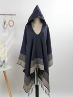 Chic Weekend Warmth Hooded Poncho — Effortless Fit, Elegantly Flattering Layer