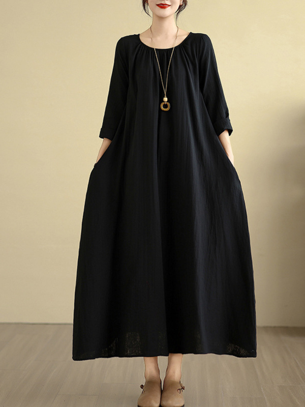 Easy Evenings Maxi Dress — Flowing Cotton Linen, Effortless Fit & Grace