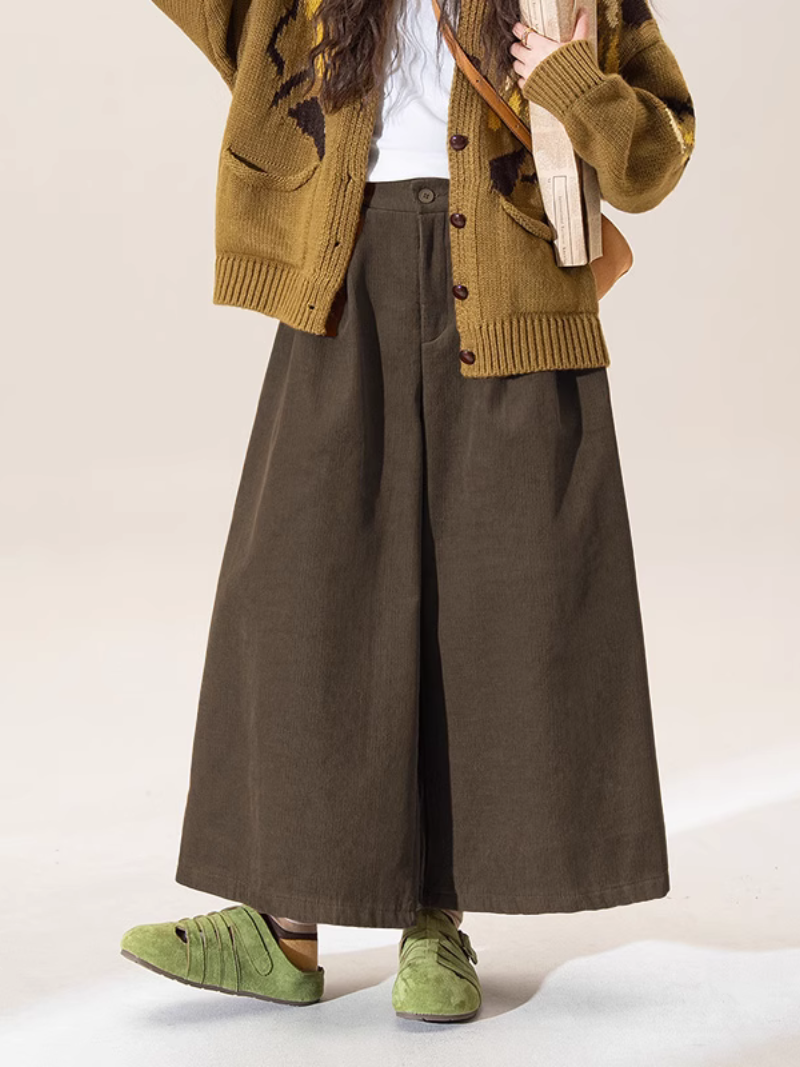 Chic Wide-Leg Palazzo Pants in Cotton Blend, Effortless Everyday Style