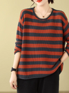 Women's Casual comfort Striped knitted Sweater