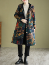Womens Relaxed Fit Front Pockets Mid-Length Hooded Coat