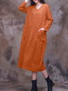 Women's  Large Size Midi Dress