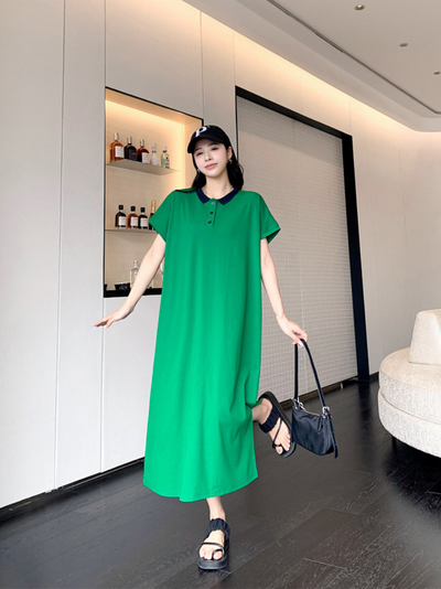 Women's Green Shirt Dress