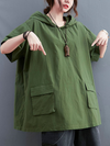 Women's Green pocket Tops