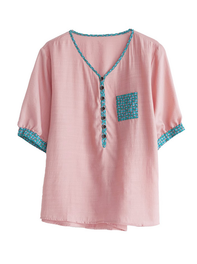 Women's Pink Loose Top