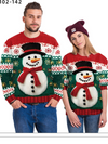 Women's  Stylish Snowman Christmas Tree Printing Sweater