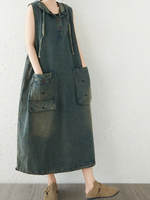 Weekend Freedom Denim Dress — Effortless, Relaxed Silhouette with Handy Pockets