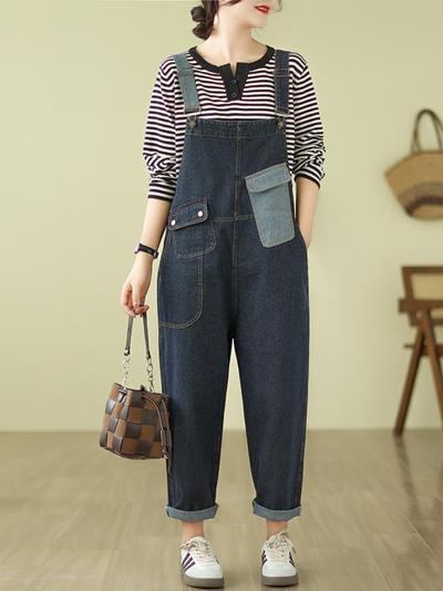 Women's Wide Leg Dungaree