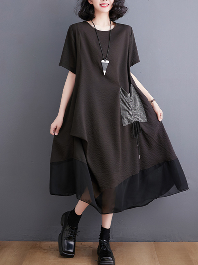 Women's Black A-line Dress