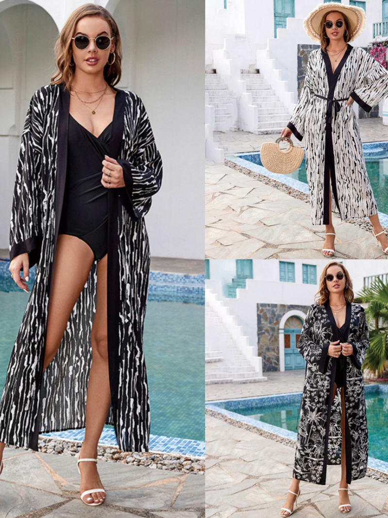 Women's beach cover-up long  Kimono
