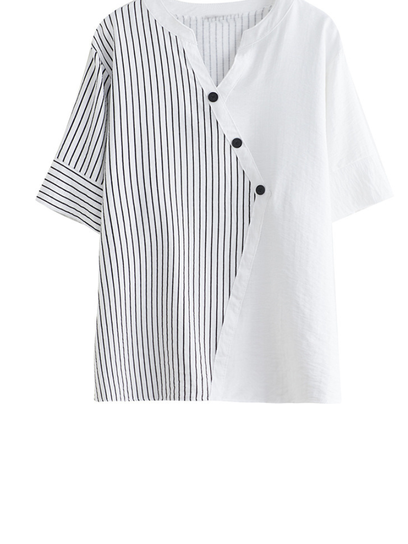 Women's Button-Up Striped Tops