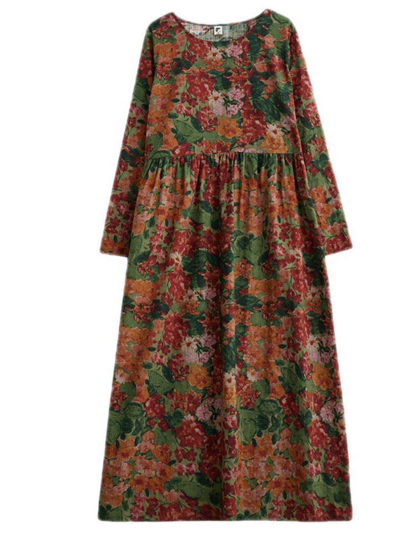 women's Printed Flower Smock Dress