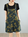 Women's Comfortable Pocket Printed Style Dungaree