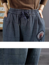 Women's Plus Size Comfortable Patch Denim Harem Bottom