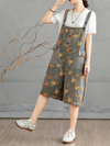 Women's Summer Lightweight Fashionable Loose Printed Overall Dungaree