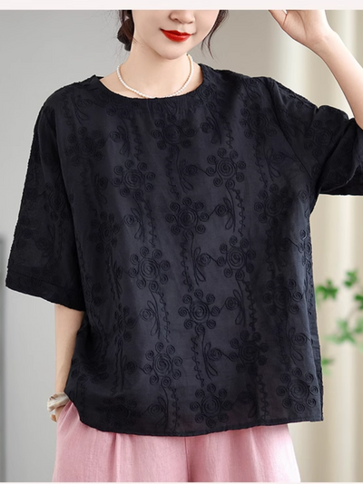 Retro style tops; Black Tops Women
