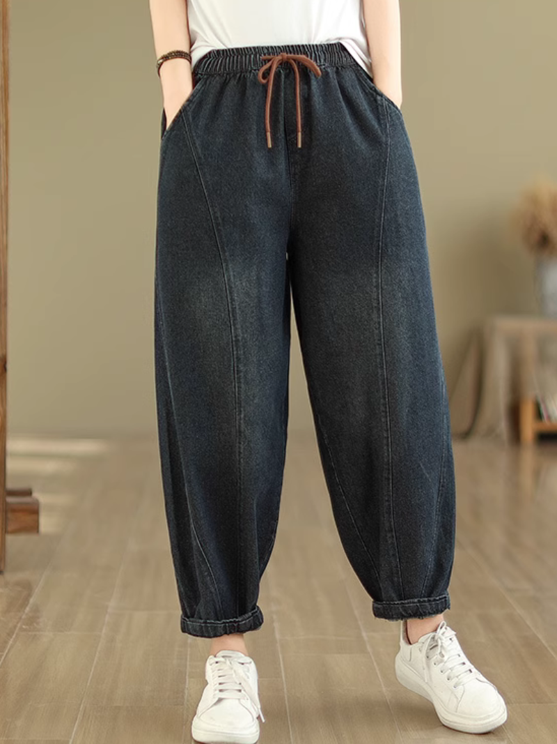 Women's Stylish Everyday Wear Loose Pockets Pants Bottom