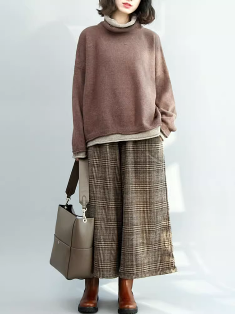 Women's  High Collar Sweater