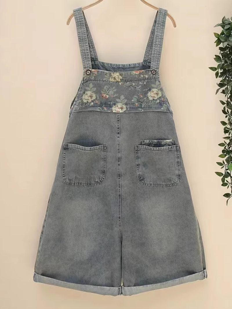 Women's Summer Adjustable Loose Printed Short Dungarees