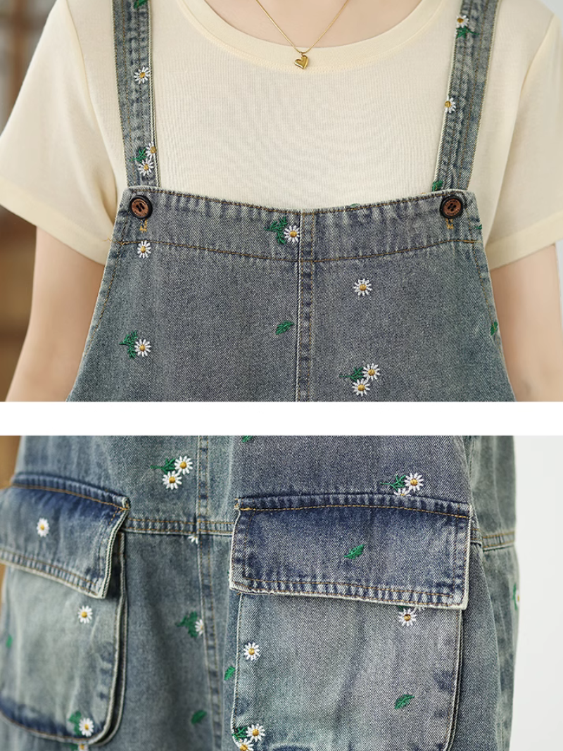 Women's Button Up Dungaree 
