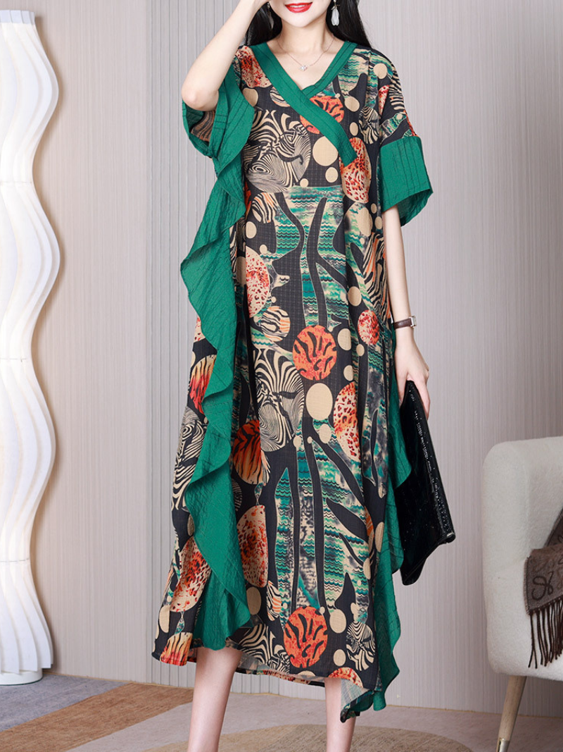 Women's Green Kaftan Dress