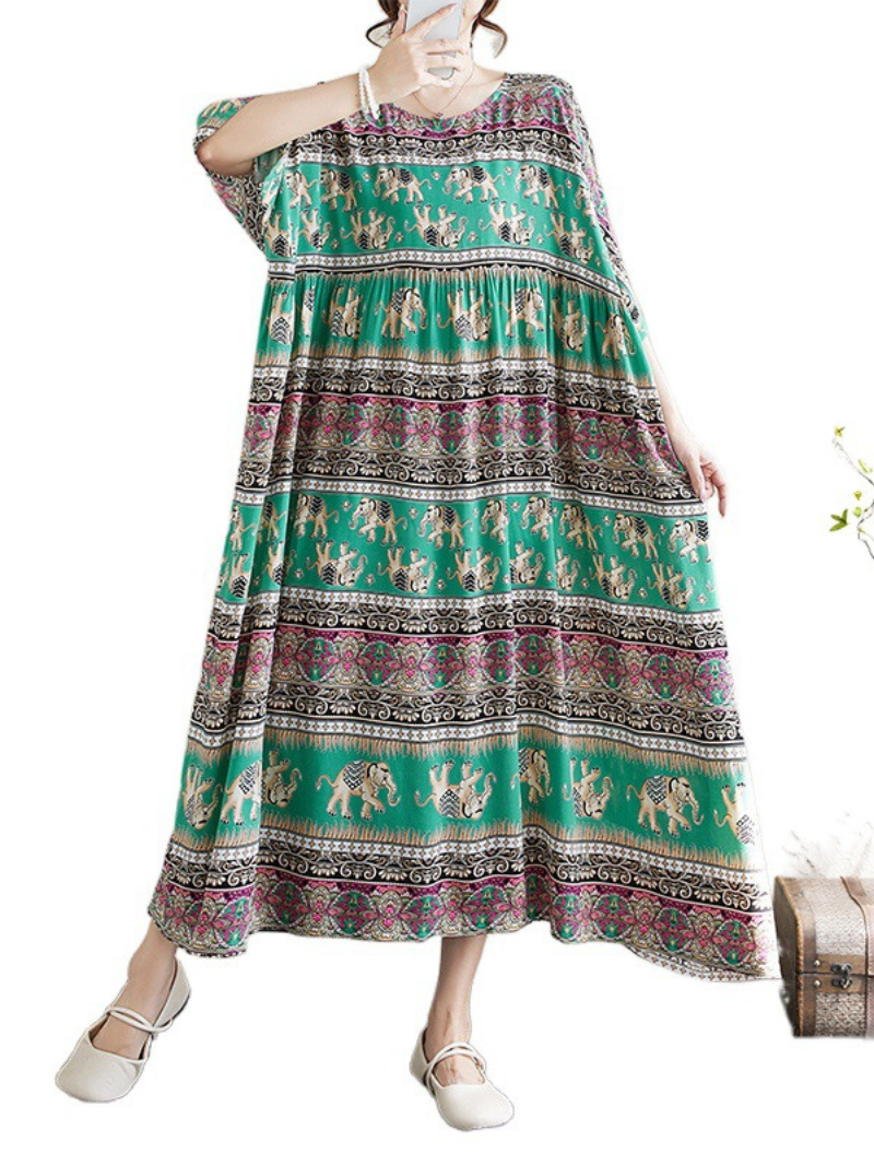 Women's Printed High Waist Smock Dress | Eva Trends Women's Printed High Waist Smock Dress | Eva Trends