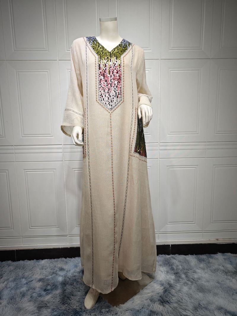 Women's Cross-Border Dubai Style Embroidered Abaya Muslim