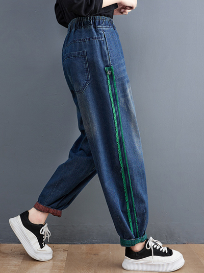Women's Blue Bottom Pants